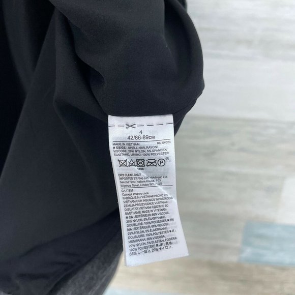 Banana Republic Seamed Ponte Sheath Dress Gray Lined Stretch Career Womens 4 - Picture 8 of 9